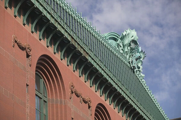 USA, Illinois, Chicago: Harold Washington Library of Chicago Exterior Building Detail