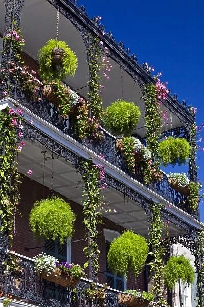 USA, Louisiana, New Orleans. French Quarter, balcony