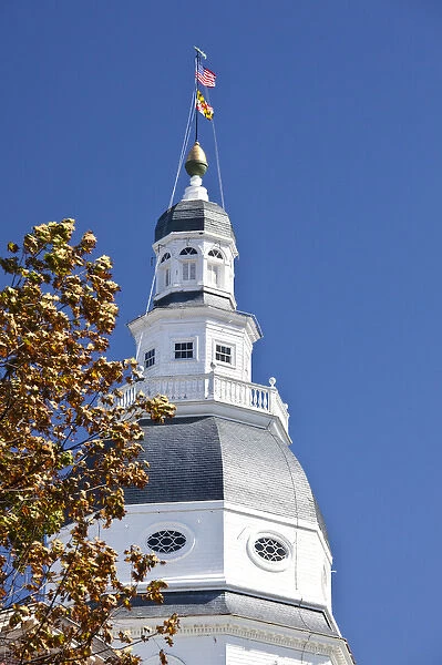 USA, Maryland, Annapolis. Maryland State House building