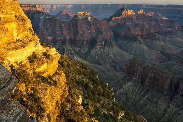 View from Bright Angel Point on the North Rim of Grand Canyon National Park, Arizona, USA