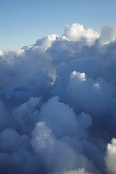 View from plane of clouds near Sydney, New South Wales, Australia - aerial