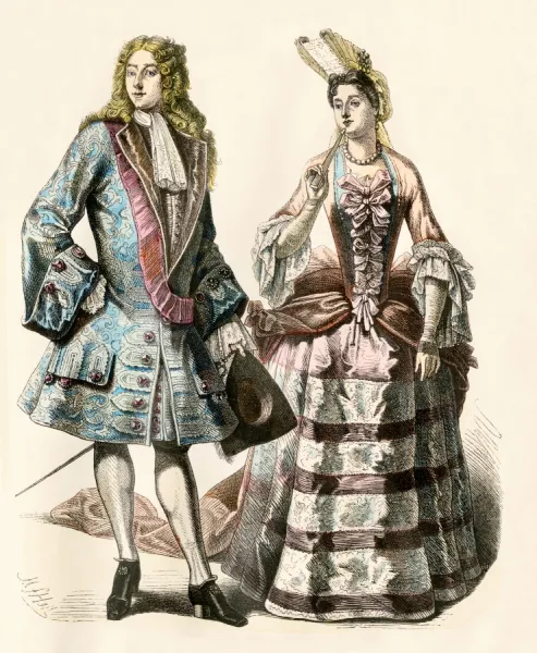 French couple at the royal court, early 18th century