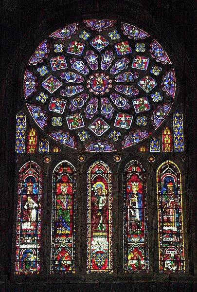 GEUR2D-00005. North rose window of Chartres Cathedral