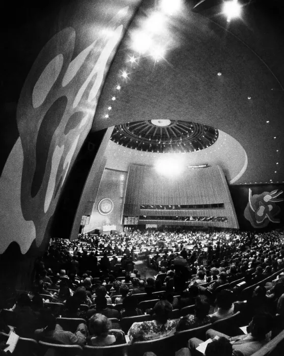 Framed Print : The 26th U.N. General Assembly Opening Print, September 21, 1971