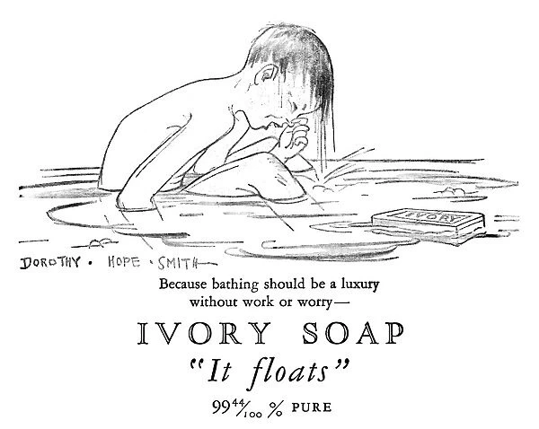AD: IVORY SOAP, 1927. American advertisement for Ivory Soap, 1927