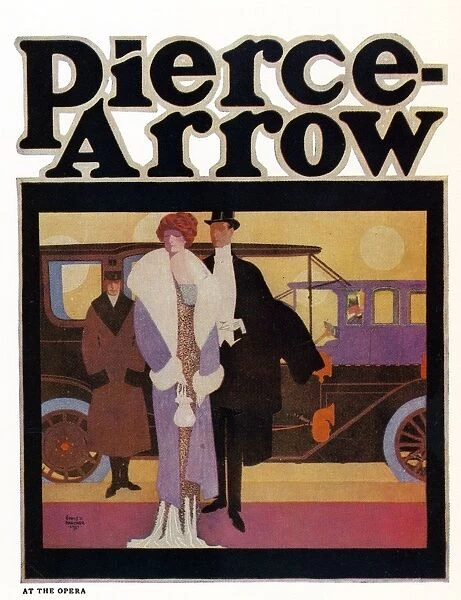 AD: PIERCE-ARROW, 1911. American advertisement for Pierce-Arrow automobiles