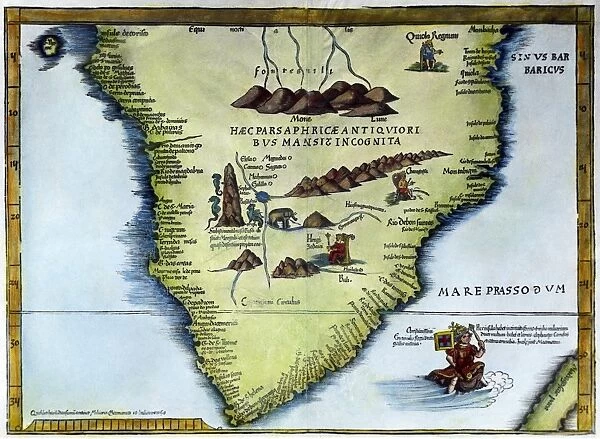 AFRICA: MAP, 15th CENTURY. Tabula Nova Partis Africae