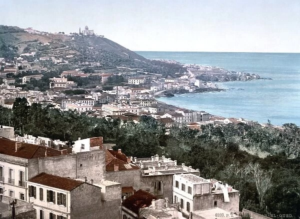 ALGERIA: ALGIERS, c1899. View of the Bab el-Oued neighborhood from the Casbah in Algiers, Algeria
