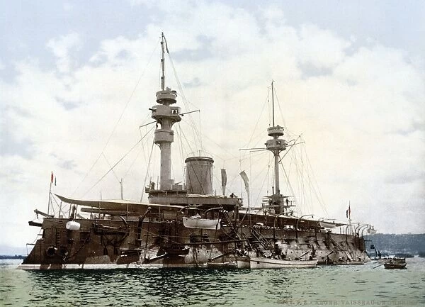 ALGIERS: HARBOR, c1899. Warships in the harbor of Algiers, Algeria, during French colonial rule
