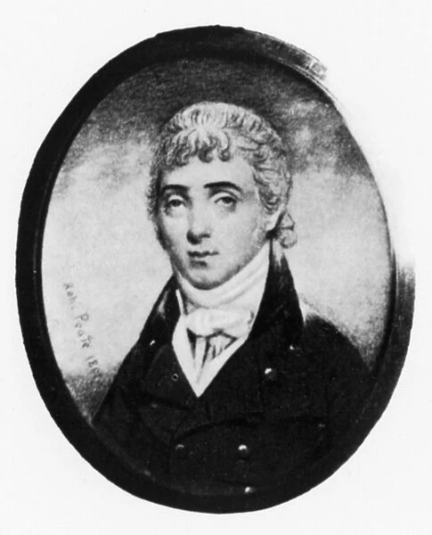 ANDREW ELLICOTT (1754-1820). American surveyor. Miniature, c1790, by James Peale