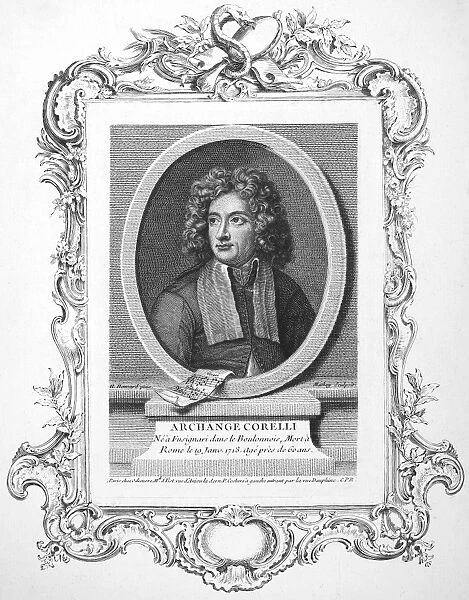 ARCANGELO CORELLI (1653-1713). Italian violinist and composer. Line engraving, French, 1777