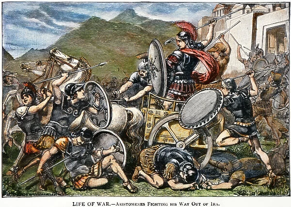 ARISTOMENES OF MESSENIA (7th century B. C. ). Fighting Spartan warriors