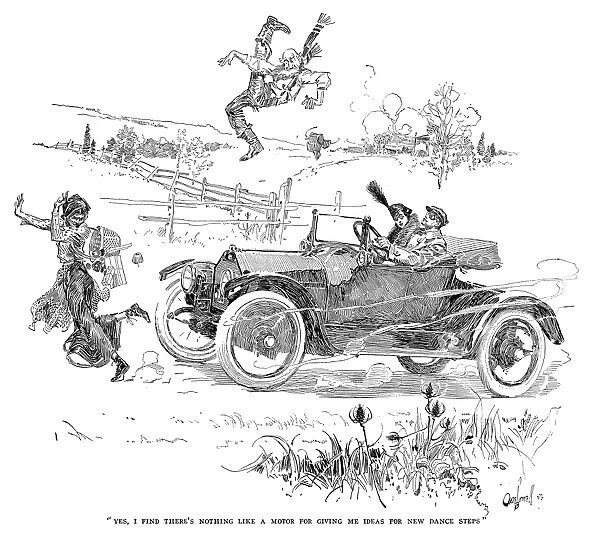 AUTOMOBILE, 1914. American magazine cartoon, 1914