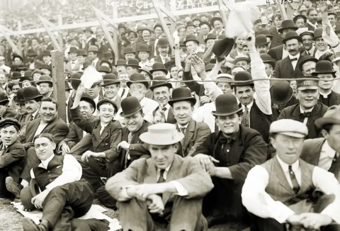 Framed Print : Print of the 1908 Baseball Playoff at the Polo Grounds