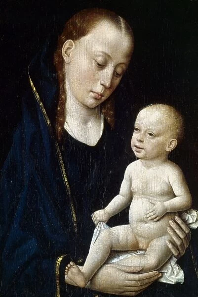 BOUTS: MADONNA & CHILD. Oil on wood, c1465, by Dirck Bouts