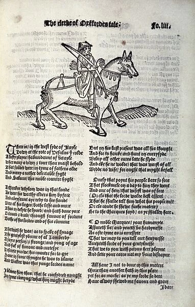 CHAUCER. Beginning of Clerk of Oxenfords Tale from the first edition of Chaucer s