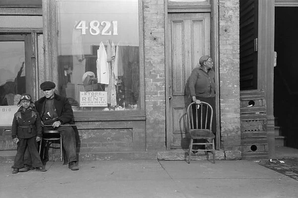 CHICAGO: STOREFRONT, 1941. A storefront in Chicago, Illinois. Photograph by Edwin Rosskam