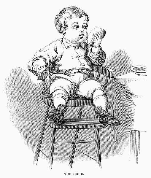 CHILDREN: TYPES. The Chub. Wood engraving, American, 1876, after David Hunter Strother (known as Porte Crayon)