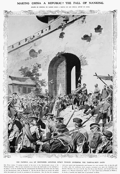 CHINA: REVOLUTION, 1911. The taking of Nanking, China, by Revolutionary troops
