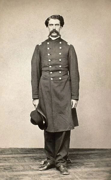 CIVIL WAR: UNION SOLDIER. Original carte-de-visite photograph of a Union Army officer of the Civil War
