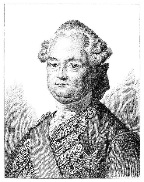 COMTE DE CLERMONT (1709-1770). Louis de Bourbon, prince de Conde. Etching, 19th century