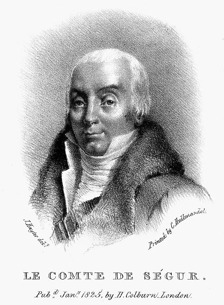 COMTE de SEGUR (1753-1830). Louis Philippe, Comte de Segur. French soldier, diplomat