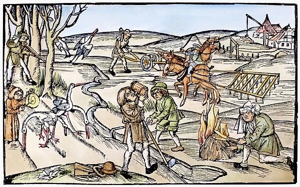 COUNTRY LIFE, 1504. Woodcut, 1504