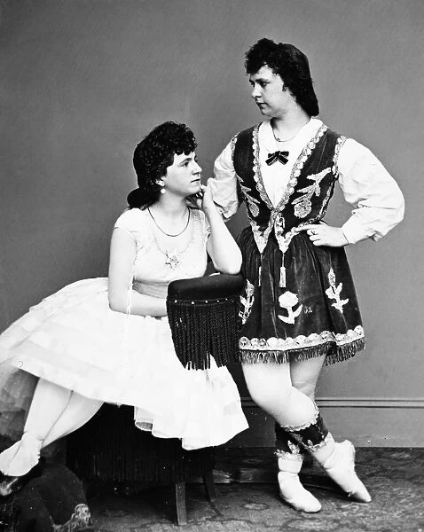 DANCERS, 19th CENTURY. Dancers Laura le Claire and Lottie Forbes