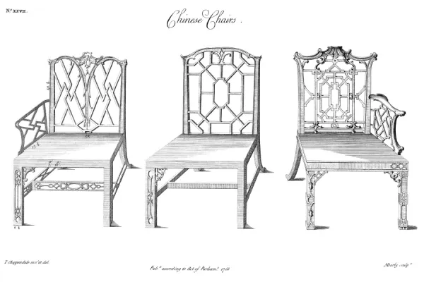 Designs for chairs in the Chinese manner by Thomas Chippendale, 1753