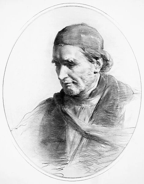 EDWARD BOUVERIE PUSEY (1800-1882). English theologian. Chalk drawing by George Richmond