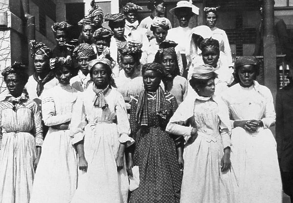 ELLIS ISLAND: WEST INDIANS. Guadalupe women (French West Indies) recently arrived at Ellis Island
