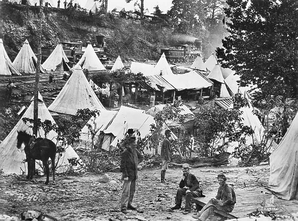 Field hospital at City Point, Virginia. Photographed by Mathew Brady
