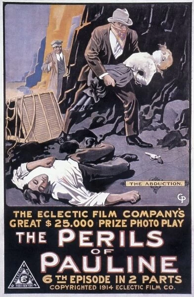 FILM: THE PERILS OF PAULINE serial film poster, 1914