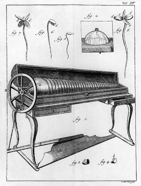 FRANKLIN: ARMONICA, 1761. Musical instrument invented by Benjamin Franklin, 1761