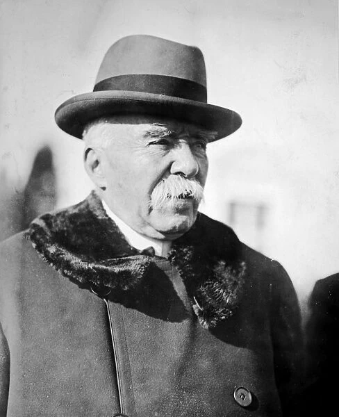 GEORGES CLEMENCEAU (1841-1929). French statesman. Photographed when visiting Washington, D