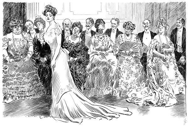 GIBSON: BALLROOM, c1904. The Jury Disagrees. Pen and ink drawing by Charles Dana Gibson