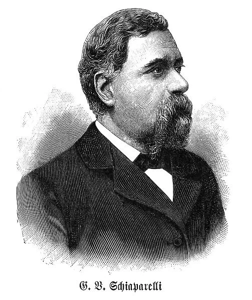 GIOVANNI SCHIAPARELLI (1835-1910). Giovanni Virginio Schiaparelli. Italian astronomer. Line engraving