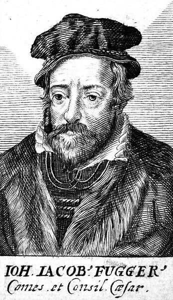 HANS FUGGER (1516-1575). Hans Jakob Fugger. German financier. Line engraving, 17th century