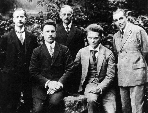 HUGO VOLRATH, 1923. German writer and astrologer. Photographed, 1923, second from right