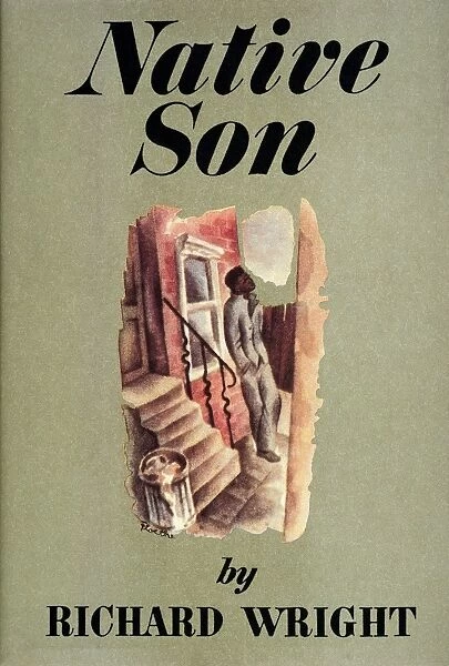 Front jacket cover, 1940, for the first edition of Richard Wrights novel Native Son