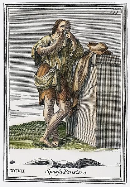 JEWs HARP, 1723. Copper engraving, 1723, by Arnold van Westerhout