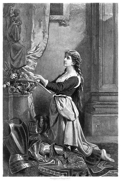 JOAN OF ARC (1412-1431). French national heroine. Photogravure, French, late 19th century