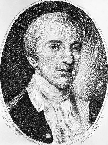 JOHN LAURENS (1754-1782). American Revolutionary officer. Etching, 1898, by Albert Rosenthal
