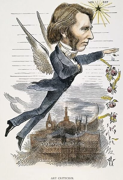 JOHN RUSKIN (1819-1900). English art critic and writer: caricature, 1872, by Frederick