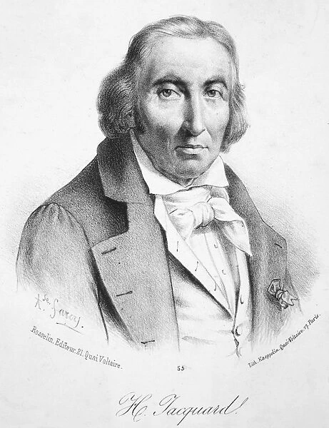 JOSEPH-MARIE JACQUARD (1752-1834). French inventor. Lithograph, French, 19th century