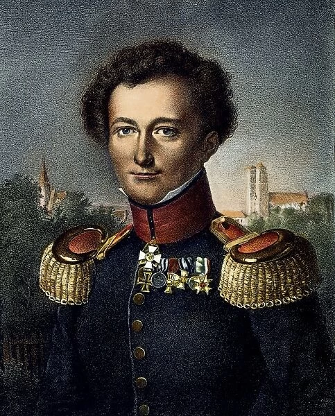 KARL von CLAUSEWITZ (1780-1831). Prussian army officer. Lithograph after a painting by W