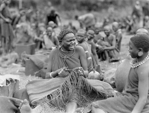 KENYAN WOMEN, 1936. Kenyan women photographed at Fort Hall, near Nyeri, Kenya, 1936