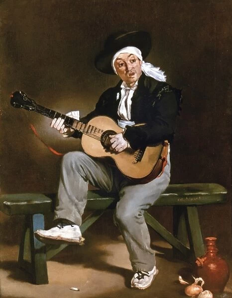 MANET: GUITARERO. The Spanish Singer or The Guitarero by Edouard Manet. Oil, 1860