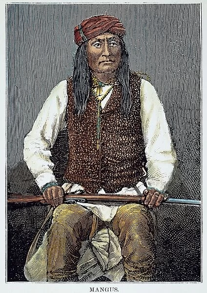 MANGAS COLORADAS (c1797-1863). Apache chief. Wood engraving, 1886