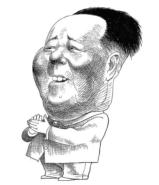 MAO TSE-TUNG (1893-1976). Chinese Communist leader. Caricature by Edmund Valtman, c1970